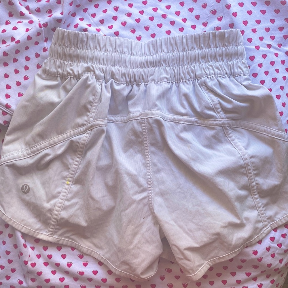 lululemon white track that shorts